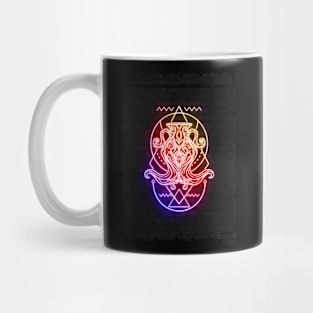 Aquarius neon sign Mug